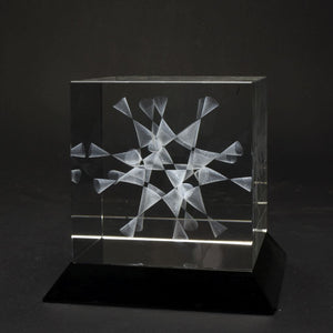Barth-Sextik 8cm-Glaswürfel (eine Weltrekordfläche)