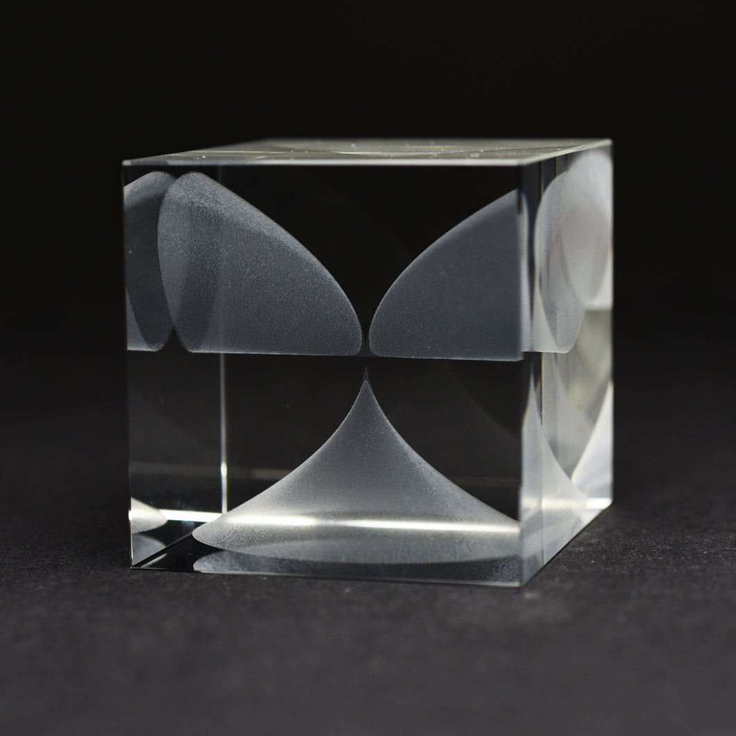 D6-- Singularität 5cm-Glaswürfel