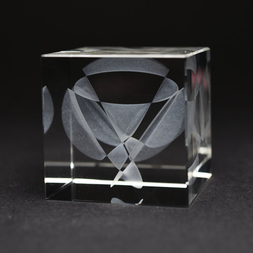 Kummer-Quartik 5cm-Glaswürfel (eine Weltrekordfläche)